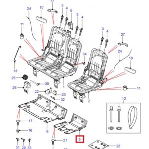 Revestimiento Bajo Asiento - Trasero Izquierdo