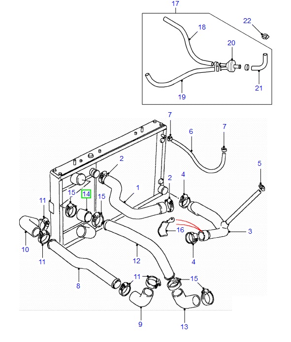 Manguito Intercooler a Colector de Aire