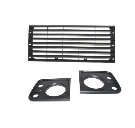 Kit de Parrilla Delantera y Contorno de Faros - Plástico Negro - Estilo TD5