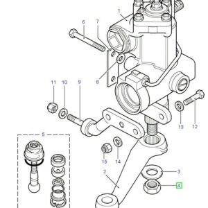 Tuerca Hexagonal - Brazo dirección a Caja Dirección