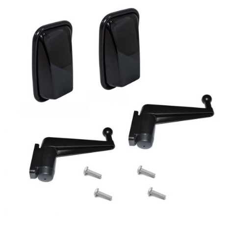 Kit Espejo Retrovisor Negro Brillo con Brazos y Tornillos