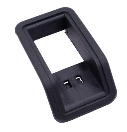Escudo cerradura de puerta - Negro Brillo