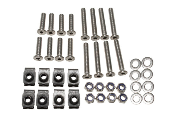 o7vszphy_ga1132 Kit Tornilleria Bisagras - 2 Puertas Delanteras - Metrica - Acero inox. - AG PARTS 4x4