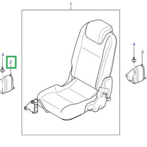 Revestimiento Izquierdo Bisagra Respaldo Asiento