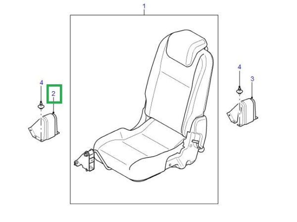 Revestimiento Izquierdo Bisagra Respaldo Asiento