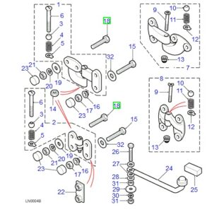 svzjk92g_se108251 Tornillo Bisagra Portón Trasero - M8 x 25 - Cabeza Plana