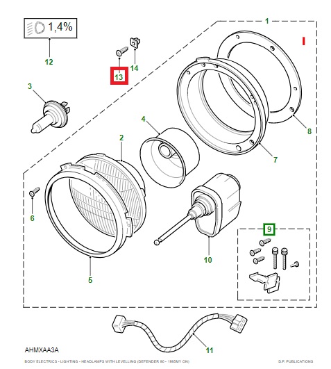 Tornillo Soporte de Faro