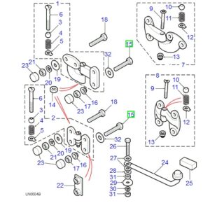 ugi3cva7_se108501 Tornillo Bisagra Portón Trasero - M8 x 50 - Cabeza Plana