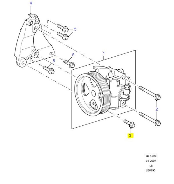 Tornillo - ORIGINAL LAND ROVER (ref. FB108086L)